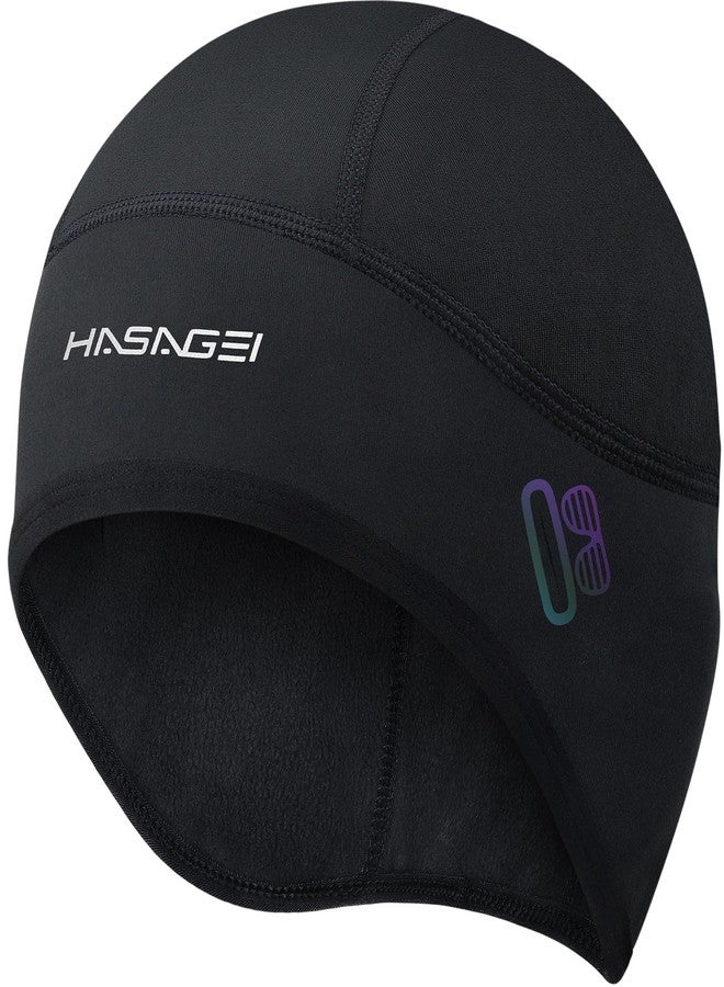 HASAGEI Winter Thermal Skull Cap for Men Windproof Helmet Liner with Full Ear Coverage & Eyewear Slots, Cycling Motorcycle Black - Image 1